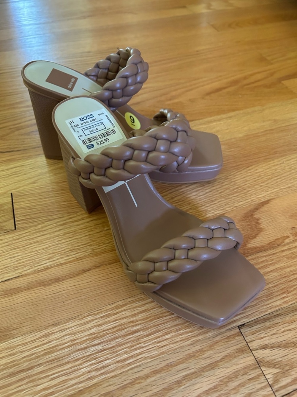 Dolce Vita Women's Braided Slide Sandals in Brown Size 9 - Picture 2 of 9